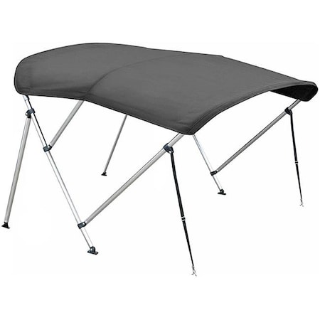 Kapsco Moto Kapsco Moto 3H4W84-GRY 79 to 84 in. North East Harbor 3 Bow Boat Bimini Top Cover with Rear Support Poles & Zippered Boot; Gray 3H4W84-GRY